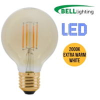 BELL Vintage Filament Style 4W LED Screw In Small Globe Bulb (ES/E27)