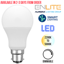 Aurora AOne Smart 9W LED Push In Bulb Tuneable White (BC/B22)