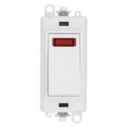 Click GridPro 20A Double Pole Switch Module with Neon Polar White