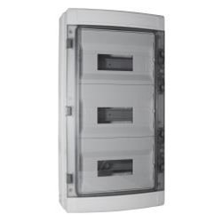 Gewiss 36 Way 3 Row IP65 Distribution Board with Neutral Earth Bar
