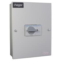 Hager 20A 3 Pole + Neutral Steel Load Break Switch