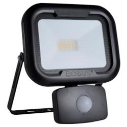 --DISCONTINUED-- Robus REMY 10W LED Floodlight with Motion Sensor PIR Black