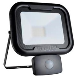 --DISCONTINUED-- Robus REMY 30W LED Floodlight with Motion Sensor PIR Black