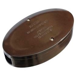 Click 60A 3 Terminal Oval Junction Box Brown