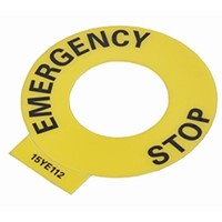 Allen-Bradley Emergency Stop Legend Plate