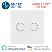 Aurora AOne Smart 2 Gang 2x 250W LED Dimmer Switch