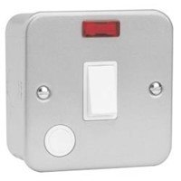 Click Metal Clad 20A Double Pole Switch with Neon