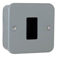 Click GridPro Metal Clad 1 Gang Faceplate and Mounting Box