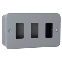 Click GridPro Metal Clad 3 Gang Faceplate and Mounting Box