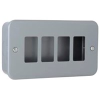 Click GridPro Metal Clad 4 Gang Faceplate and Mounting Box