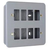Click GridPro Metal Clad 8 Gang Faceplate and Mounting Box