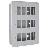 Click GridPro Metal Clad 12 Gang Faceplate and Mounting Box
