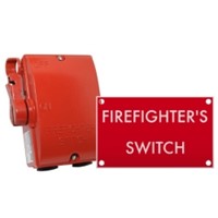 Fire Fighters Switch 40A 3 Pole + Switched Neutral and Sign