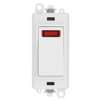 Click GridPro 20A Double Pole Switch Module with Neon Polar White