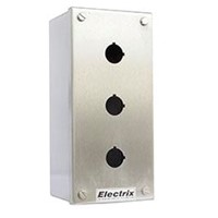 Stainless Steel 3 Hole Push Button Enclosure