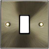 Click Deco Antique Brass 1 Module MiniGrid Switch Faceplate