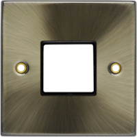 Click Deco Antique Brass 2 Module MiniGrid Switch Faceplate