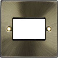 Click Deco Antique Brass 3 Module MiniGrid Switch Faceplate